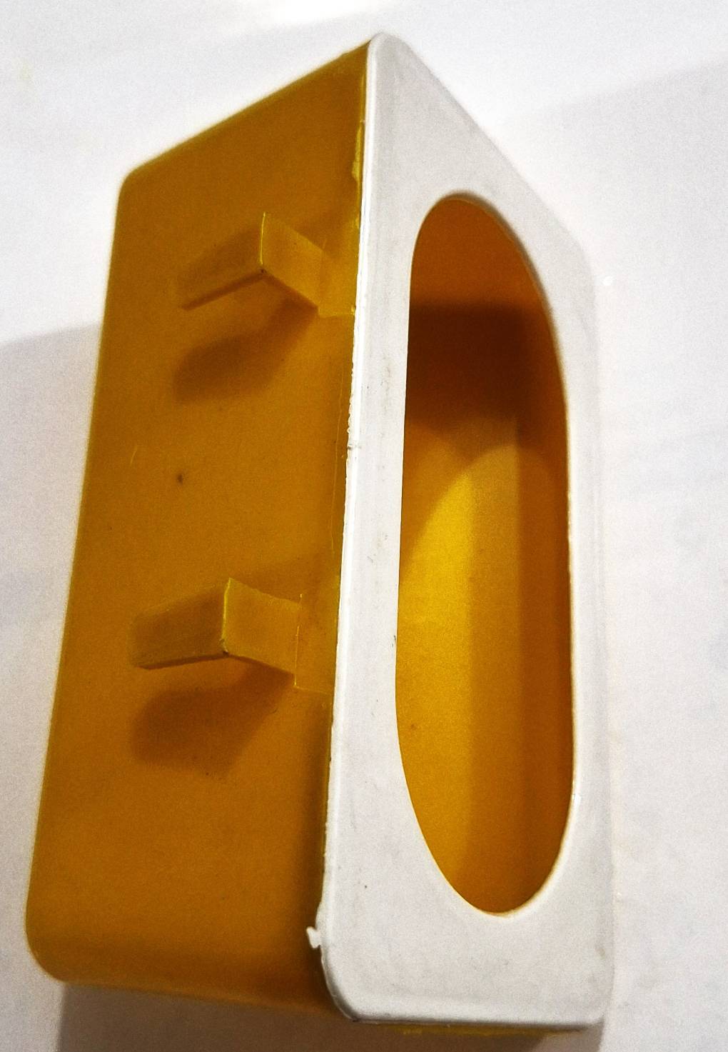 Food pot for Birds-Locally Plastic Made, Rectangle Shape, Size: L 5 Inch, W 3 Inch, H 2.5 Inch-Multi Color-02 pcs