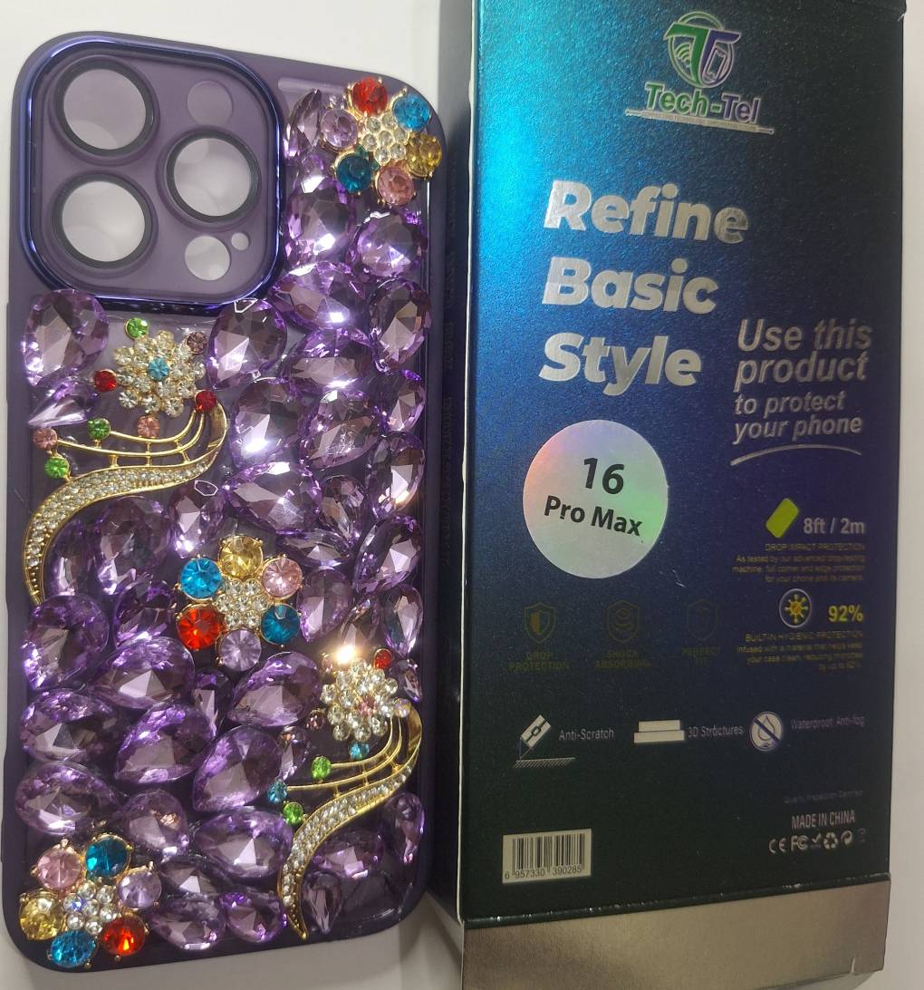 iPhone 16 Pro Max Luxury Diamond Crystal Case