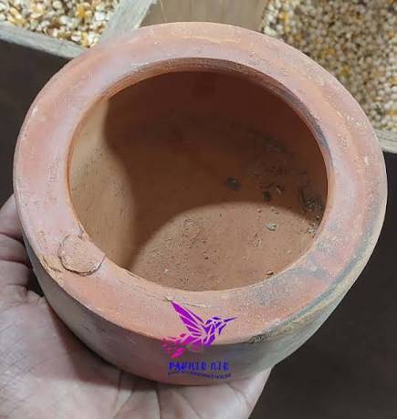 Soil Made Food Pot for Pigeon Birds - Round Shape, Size 5 Inch