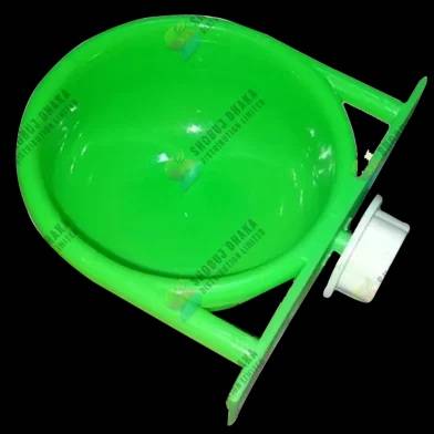 Food pot for Birds-Imported Plastic Made, Round Shape, Size: D 4 Inch, Nut System-Multi Color-01 pcs