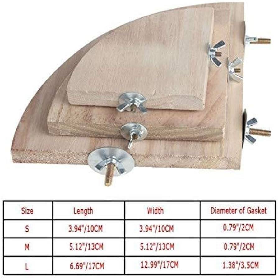Wooden Platform for Birds Cage, Locally made by Meheguni wood, Half Round- 5 inch 01 Pcs